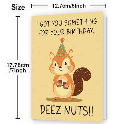 Funny Birthday Card, Happy Birthday Gifts for Men, Women, Husband, Wife, Mom, Dad, Grandma, Friends, Family, Anyone, Unique Birthday Decoration