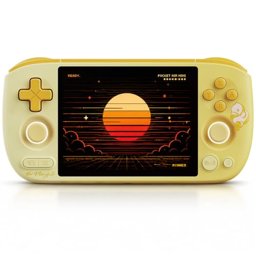 AYANEO Pocket Air Mini Yellow Handheld Retro Gaming Console 4.2" Screen