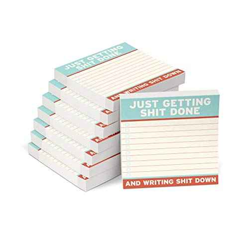 Knock Knock Getting Shit Done Large Sticky Notes (4 x 4-inches) (Pack of 8)