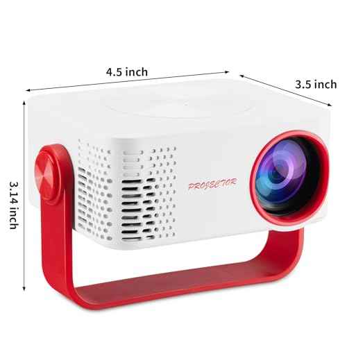 Mini Projector, Portable Projector Upgraded Full HD 1080P Resolution, Smart Movie Projector with WiFi,180¡Æ Rotatable Stand, Compatible with iOS/Android/Windows/USB/HDMI