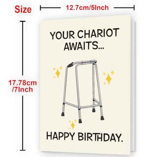 Funny Birthday Card | Funny Birthday Cards for Men, Women, Dad, Mom, Brother, Sister, Friends, Family, and Anyone | Unique Birthday Decorations & Gifts | Happy Birthday Card