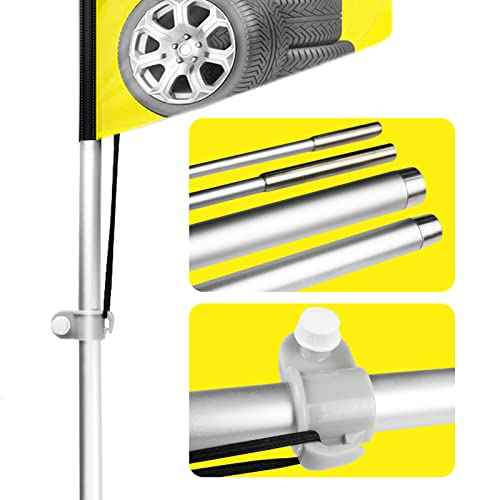 Tire Sale Feather Flags, 11FT Polyester Banner with Aluminum Alloy Pole, Stainless Steel Ground Stake, for Business Advertising, Opening Ceremony