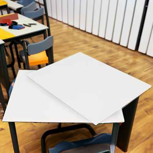 School Smart Poster Board Paper, White, 12 pt Thick, for Posters, Signs, Crafts, Displays, Classroom Projects, 11 x 14 Inches, 25 Pack