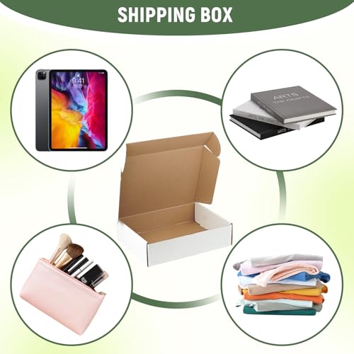 Nest Gleam 12x9x3 Inch White Shipping Boxes Set of 5 Corrugated Cardboard Mailers