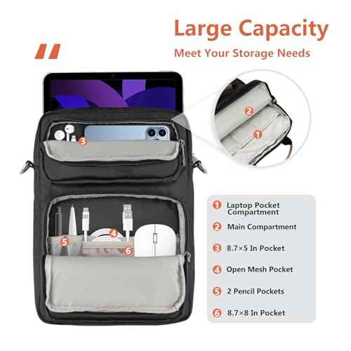 13.3-14 Inch Laptop Sleeve Bag, Laptop Bag for 14'' MacBook Pro M4 2024,14'' MacBook Pro M3&M2&M1 2023/2021, 13.6/13'' New MacBook Air M3/M2 2024/2022,Tab S8 Ultra 14.6",with Shoulder Strap(Black)