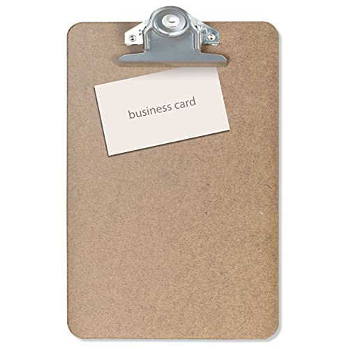 Officemate Memo-Size Clipboard 6 x 9 in with 3 in Clip, 1 Pack, Recycled Wood
