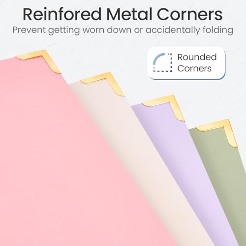 Sooez Pink 1-Inch Metal Ring Binder with Corner Protectors - Letter Size, Elegant Office & School Organizer (Variation: Solid Light Pink / 1)