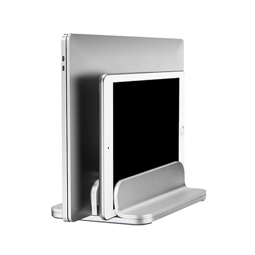 Aluminum Alloy Double Slot Storage Port Vertical Laptop Stand£¬laptop stand for desk£¬adjustable laptop stand£¬Applicable to all MacBook models