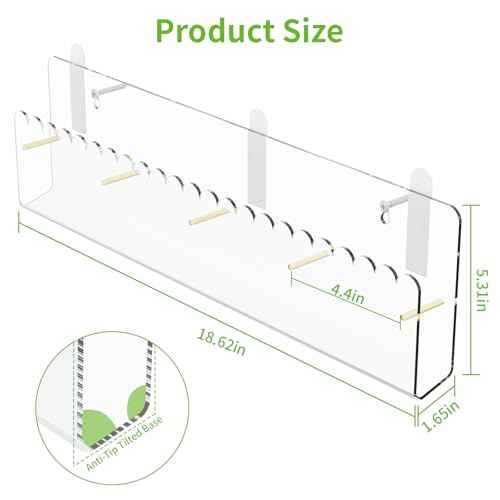 Brochure Holder Wall Mount, 2 Pack Acrylic Modular Flyer with Adjustable Magnetic Golden Bolt, Wavy Lace Pamphlet Display Stand for Organizer Trifold Flyer, Document, Leaflet, 4 Slots