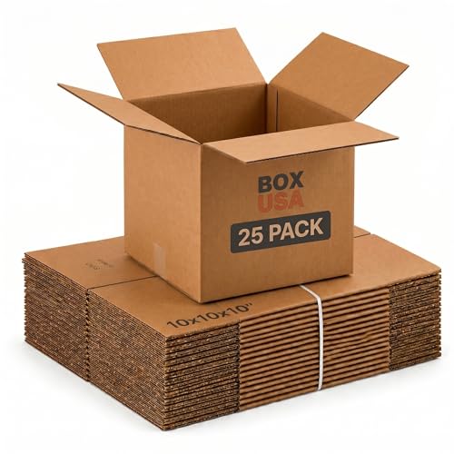 BOX USA 12x12x12 Inch Shipping Boxes (25-Pack) - Corrugated Cardboard Moving & Packing