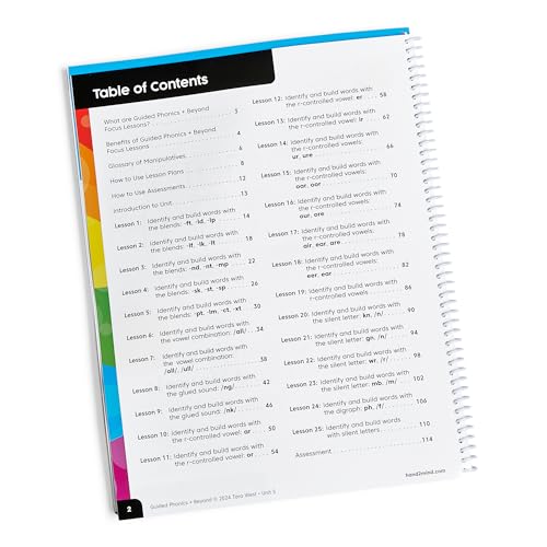 hand2mind Guided Phonics + Beyond Focus Lessons Unit 5 Teacher Guide, Science of Reading Classroom Materials, Kindergarten Homeschool Curriculum Supplies, Early Childhood Education Materials