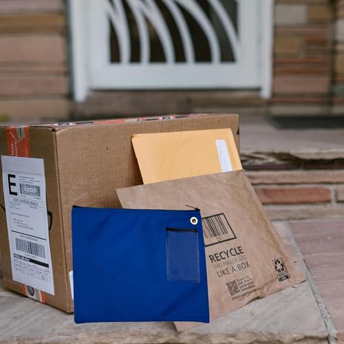 Interoffice Canvas Mailbag Royal Blue 14 x 11 - Secure Document Bag