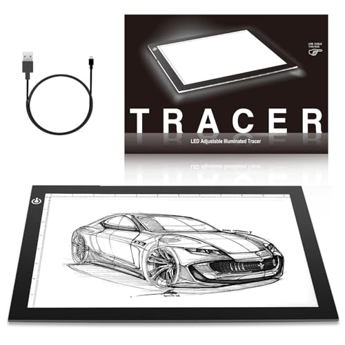 ME456 14-Inch Black USB Light Box for Tracing and Drawing