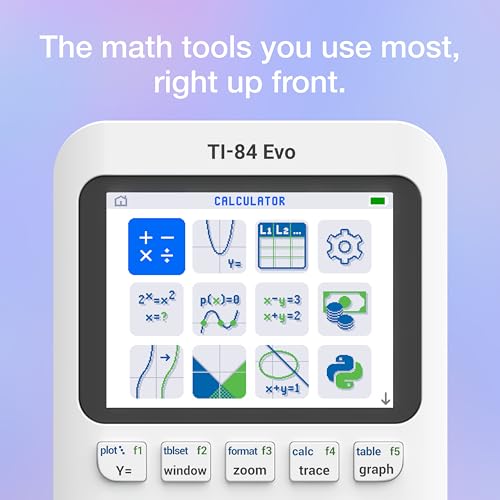 Texas Instruments TI-84 Evo Graphing Calculator White - Fast, Clear Visuals & Classroom-Ready