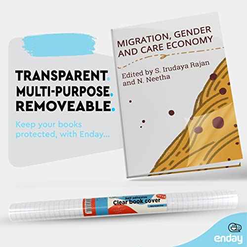 Clear Contact Paper, 17.5¡± x 5-Feet, Transparent Self Adhesive Book and Textbook Covers for Paperbacks and Hard Covers, Plastic Protective Covering Contact Paper Roll, Acid Free, 48 Rolls ? by Enday
