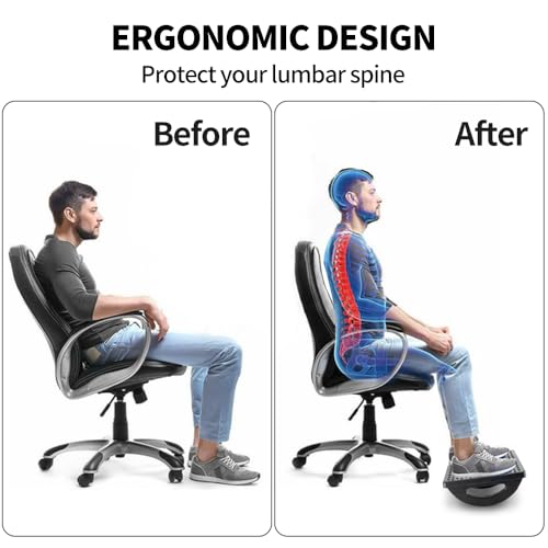 CasaZenith Black Foot Rest Under Desk for Office Ergonomic Footstool with Massage