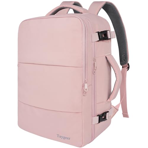 Taygeer Large Amourpink Travel Backpack for Women TSA Carry-On Flight Approved