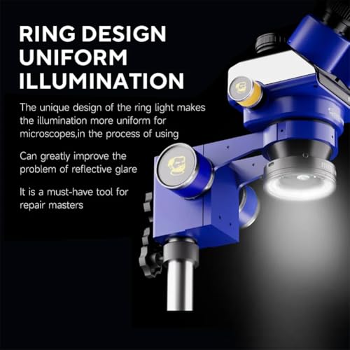 Adjustable 72 LED Polarized Ring Light for Stereo Microscope & Camera