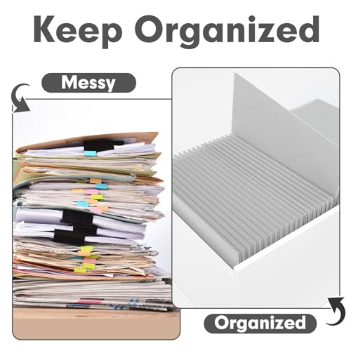 Two Pocket Folders, PANDRI 50 Pack 2 Pocket Folders, Letter Size Paper File Folder for School Office Home Business, Gray