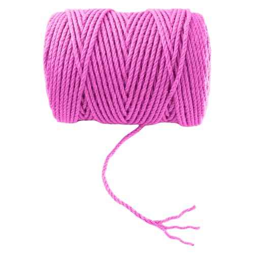 4mm x 500 Feet Pink Jute Rope, Twine for Gardening Tomato Climbing Plant Tie Floristry Crafts Gift Wrapping Packing Decor