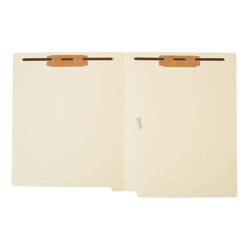 Staples File Folders, Reinforced End-Tab with Fasteners, Letter Size, Perfect for Home, Office or Classroom, 50-Pack, Manila