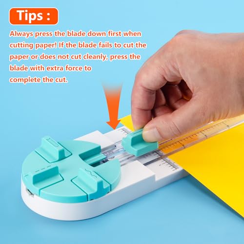 eCraft Green Multi-Function Paper Trimmer with Dial Blades for Scrapbooking & Cardmaking