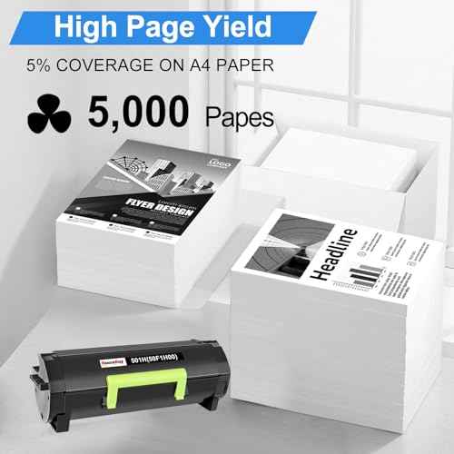 50F1H00 501H Toner Cartridge Compatible Replacement for Lexmark MS312dn MS610dn MS310 MS510dn MS415dn MS310dn MS310d MS315dn MS410d MS410dn MS610de (High Yield,1-Black)