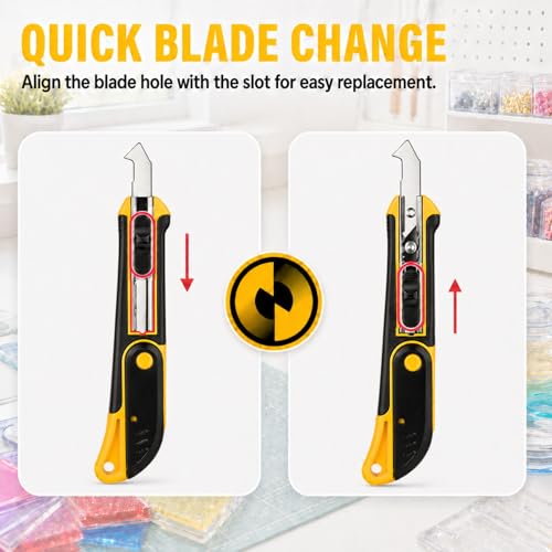 DIYSELF Professional Plexiglass Cutter with 10 SK5 Blades - Accurate Acrylic Scoring Tool