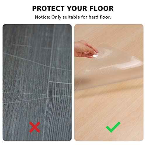 Clear Chair Mat, 3'¡¿5'Floor Mats for Home, Durable Non-Slip Hard Floor Protector, PVC Waterproof Floor Protetor for Kitchen, Bedroom, Pet Litter Mat