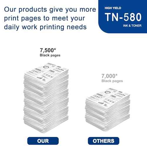 1 Pack TN580 TN-580 Black Toner Cartridge Compatible TN580 Replacement for Brother HL-5240 5250DN/DNT 5270DN 5280DW MFC-8370 8460N 8470DN 8480DN 8660DN 8670DN 8690DN 8860DN DCP-8060 8065DN Printe