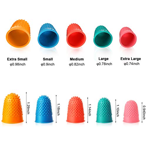 40 Pcs Rubber Finger Tip Covers Pads Set for Money Counting & Crafts