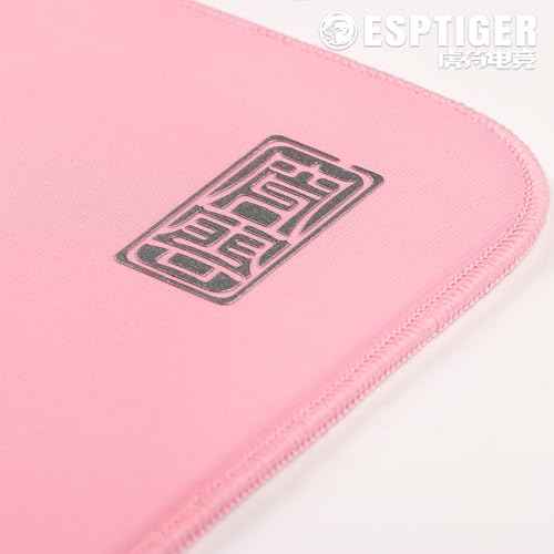 ESPTIGER Mouse Pads Shan Hai Series Chuan Yun (480 x 400 x 4mm) Standard Size SlimFlex Base Delicate Dense Plain Weave Fabric Large Cloth Gaming Mousepad ? Pink