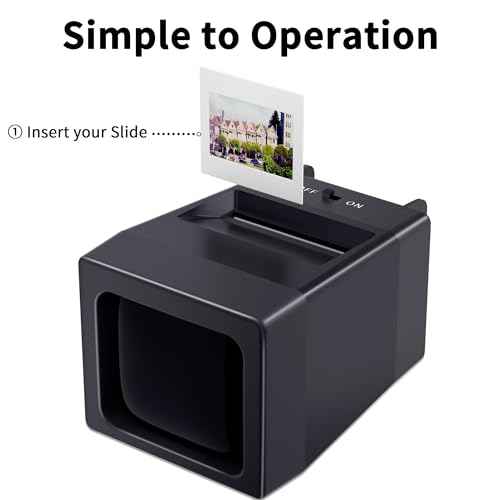 35mm Slide Viewer, 2X Magnification Slide Viewer for Viewing 35mm Slides, Slide Projector for Old Slides (2AAA Batteries Included)
