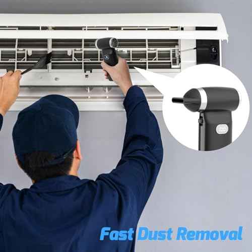 Compressed Air Duster, Electric Dust Blower, High-Speed Electric Air Duster, 8000mAh Rechargeable Mini Jet Blower, 100 Gear Adjustable 130000RPM, PC Cleaning Set for Laptops, Keyboards, Cars