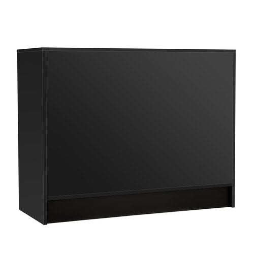 48" W * 20" D * 38" H - Black Wooden Cash Wrap Counter, Commercial Cash Wrap Counter with Adjustable Shelves