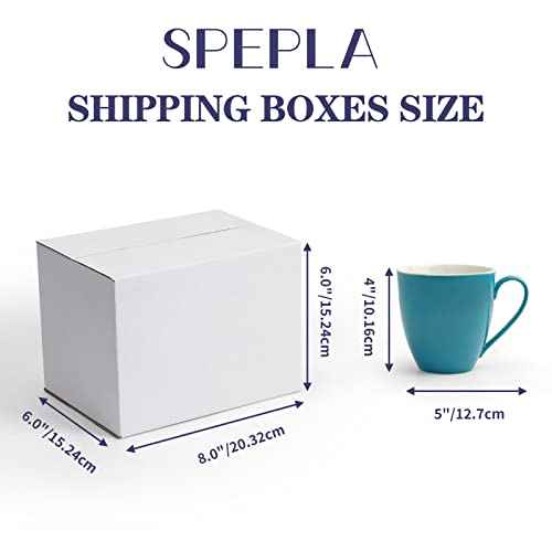 40 Pack Small Shipping Boxes 8x6x6 Inches, White Corrugated Cardboard Mailing Boxes for Shipping Packing Small Business