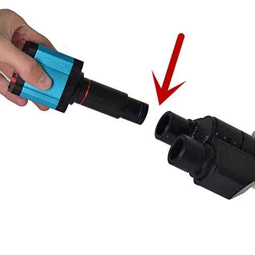 37MP 1080P 60FPS USB Microscope Camera with Conversion Adapter, 100-240V Video Industry Digital C Mount Microscope Camera (US Plug)