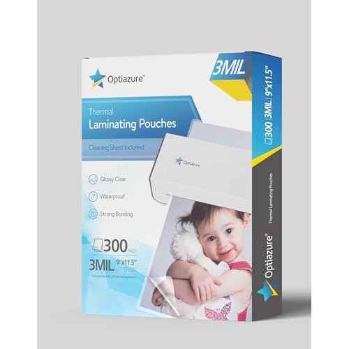 Thermal Laminating Pouches 9"x11.5" Inches, 3mil 300Pack, Clear, Letter Size