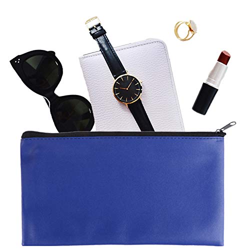 Tongnian Blue Bank Bag Money Pouch Leatherette 4-Pack 11x6in