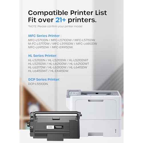 TN920XL TN920 Toner Cartridge HL-L6210DW Compatible for Brother TN-920XL TN-920 High Yield to Use with HL-L6210DW HL-L5210DW HL-L6210DWT HL-L5210DN HL-L5210DWT Printer with Chip