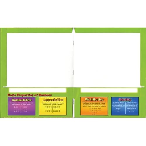 Really Good Stuff Intermediate Math Resource 4-Pocket Folders - Set of 12