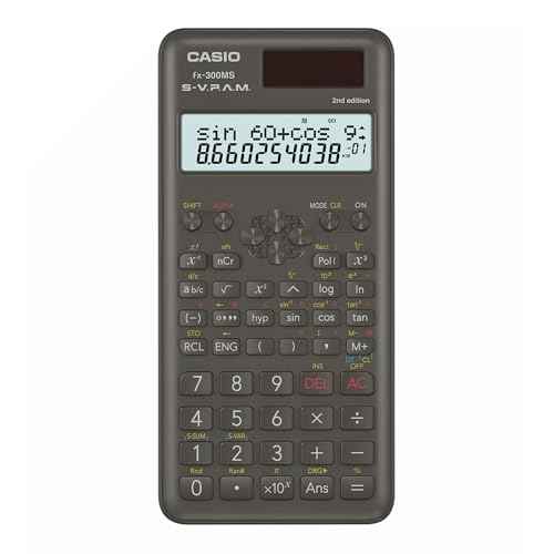 Casio fx-300MS Plus 2nd Edition ? Standard Scientific Calculator with 2-Line Display | 10-Digit LCD, Trig, Stats, Fractions | Ideal for High School Algebra, Trigonometry & Test Prep