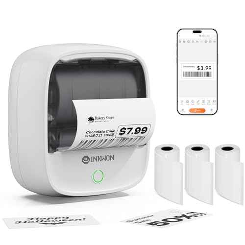 B21 Label Maker Machine with 3 Tapes, 2-Inch Wide Waterproof Tape, Bluetooth Portable Label Maker for Small Business, Office, Home, School Organization