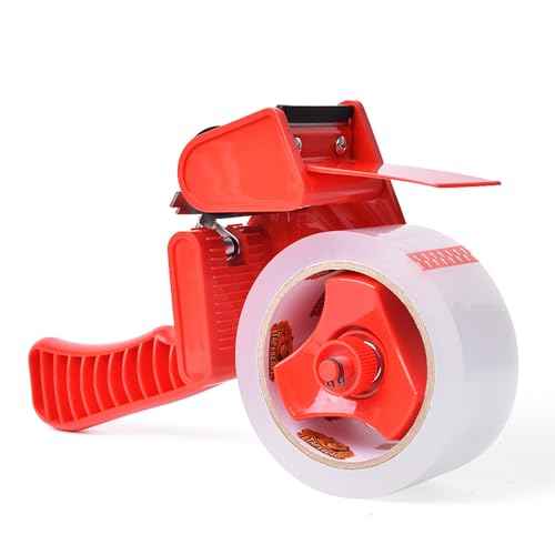 TAPEBEAR Packing Tape with Dispenser, 2.6mil Thick, 1.88" x 55yd Heavy Duty Packaging Tape Clear Adhesive Box Tape for Carton Sealing, Moving, Shipping
