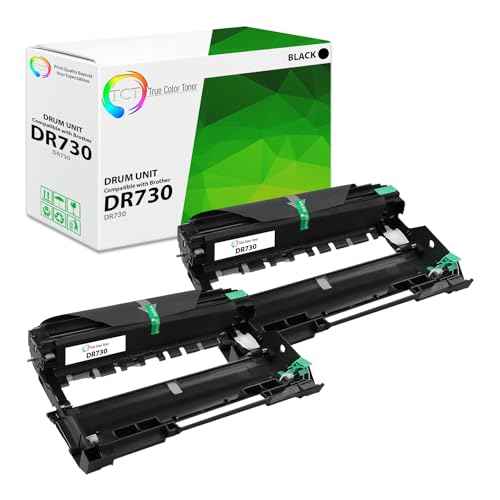 TCT DR730 Drum Unit 2 Pack - Premium Compatible Replacement for Brother DR-730 DR730 Works with Brother MFC-L2750DW L2750DWXL, HL-L2370DW L2370DWXL Printers (12,000 Pages)