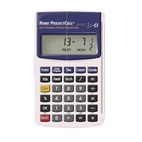 Calculated Industries 8510 Home ProjectCalc Do-It-Yourselfers Feet-Inch-Fraction Project Calculator | Dedicated Keys for Estimating Material Quantities and Costs for Home Handymen and DIYs , White Small