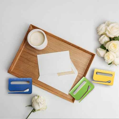 2025 Upgraded Envelope Opener with Magnifier, Letter Openers 6pcs