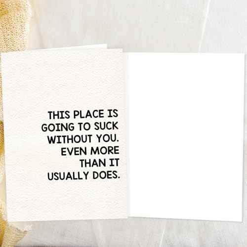 OJsensai Funny Coworker Leaving Gift, Farewell Card, New Job Gifts for Women Men, Retirement Gifts