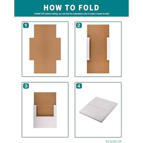 50 Pack 7" 45 RPM Vinyl Record Mailers, 7.5"L x 7.5"W x 1.1"H Kraft Corrugated Album Shipping Boxes for Small Business Packaging Mailing Moving Storage, with Fragile Stickers