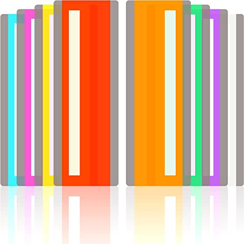 Crtiin 24 Pcs Color Reading Guide Strips Overlay Guides for Kids & Classroom - Mixed Colors